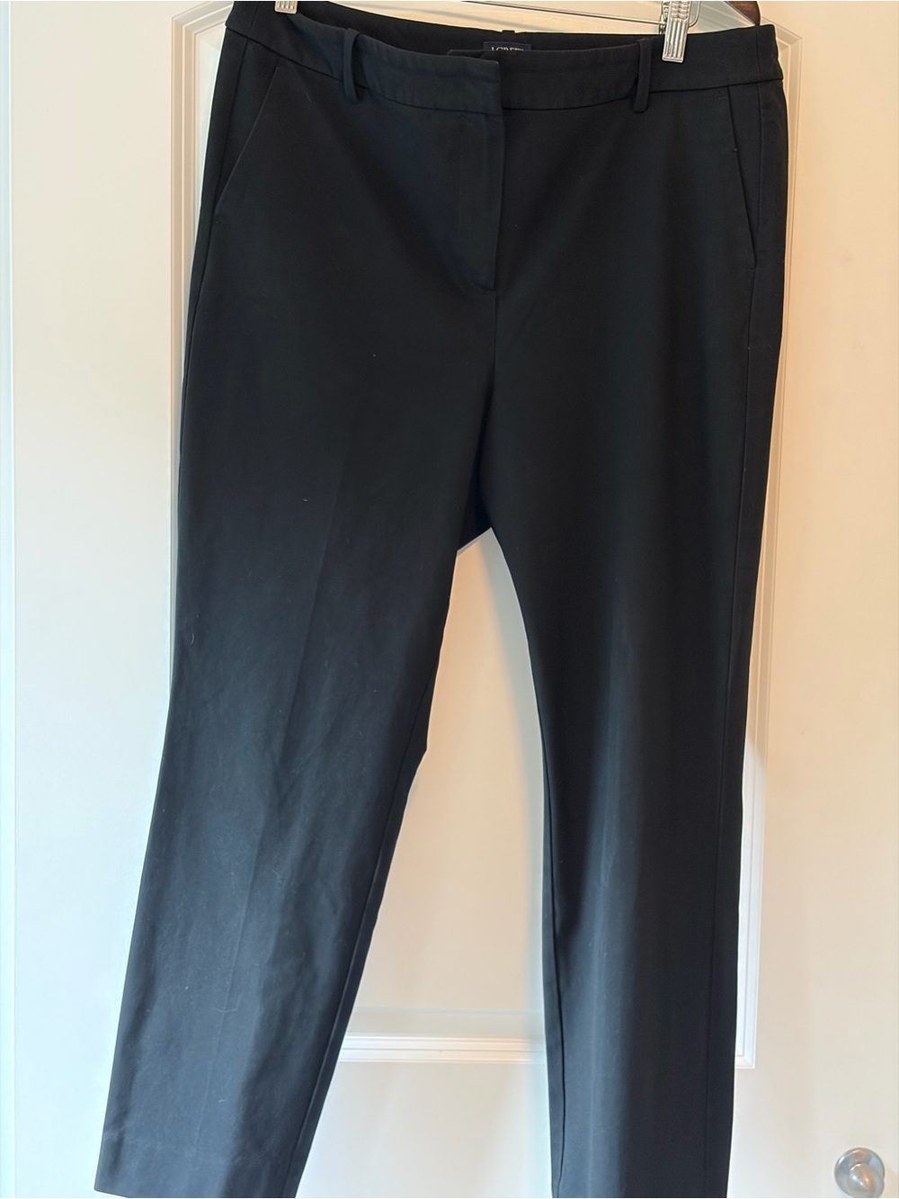 J. Crew Ruby Crop Pant Black Tailored Straight-Leg Trousers